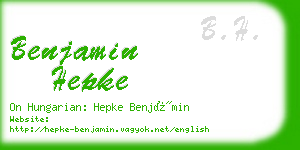 benjamin hepke business card